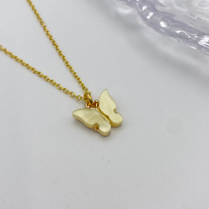 Colourful Butterfly Necklaces Gold