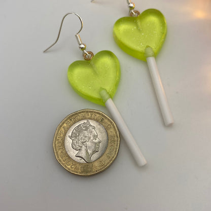 Green Lollipop Earrings