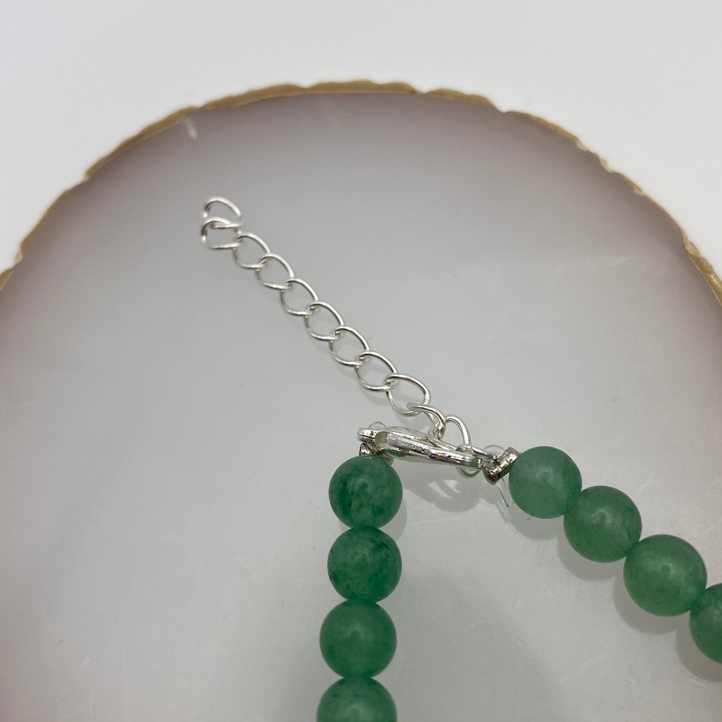 Round Green Aventurine Crystal Bracelet
