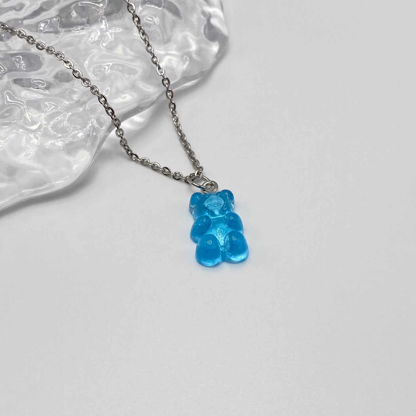 Blue Gummy Bear Necklace