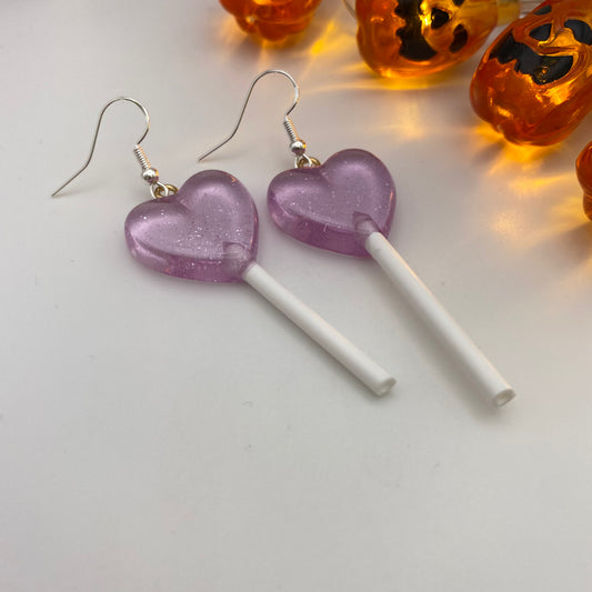 Purple Lollipop Earrings