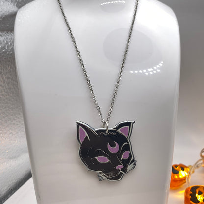 Black Spiritual Cat Necklace