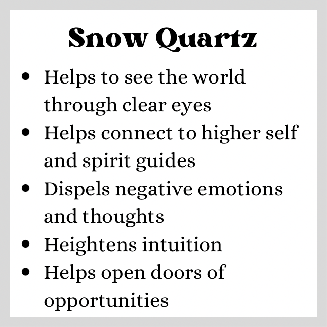 Snow Quartz Crystal Tumble