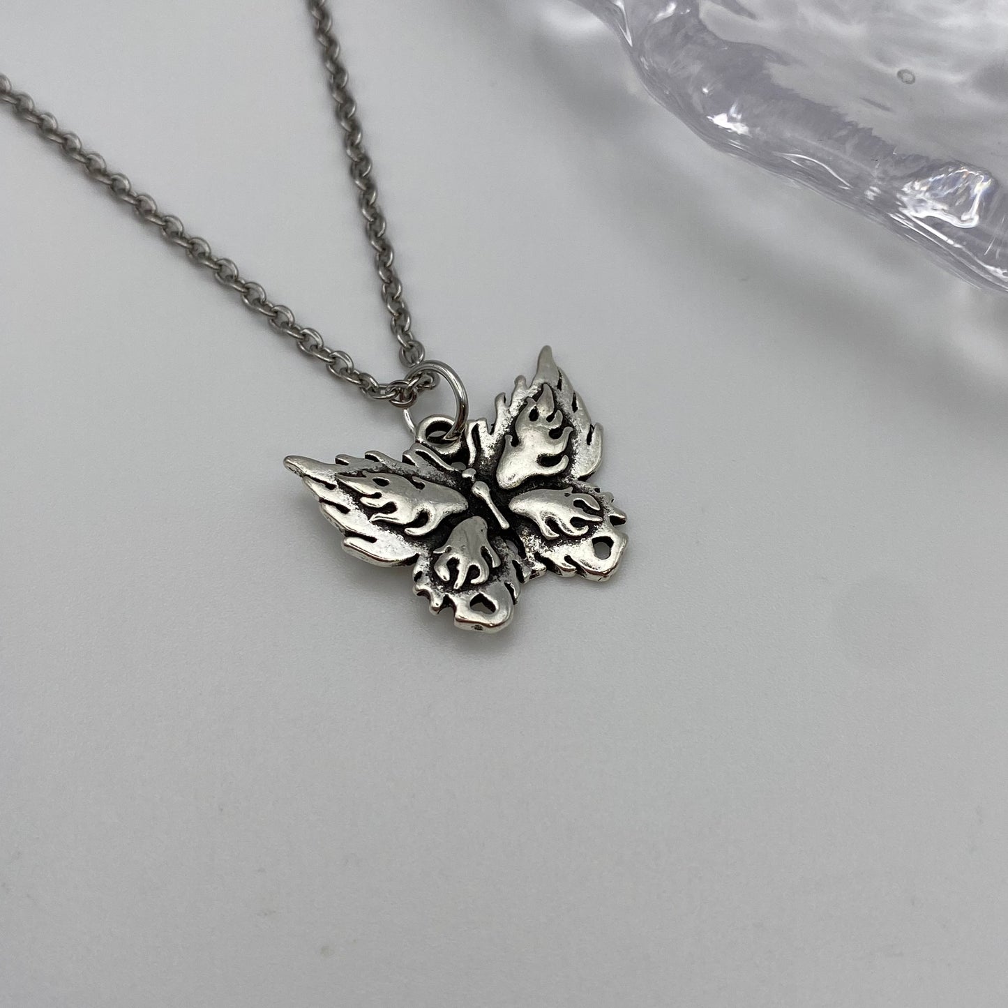 Fire Butterfly Necklace
