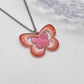 Groovy Pink Butterfly Necklace