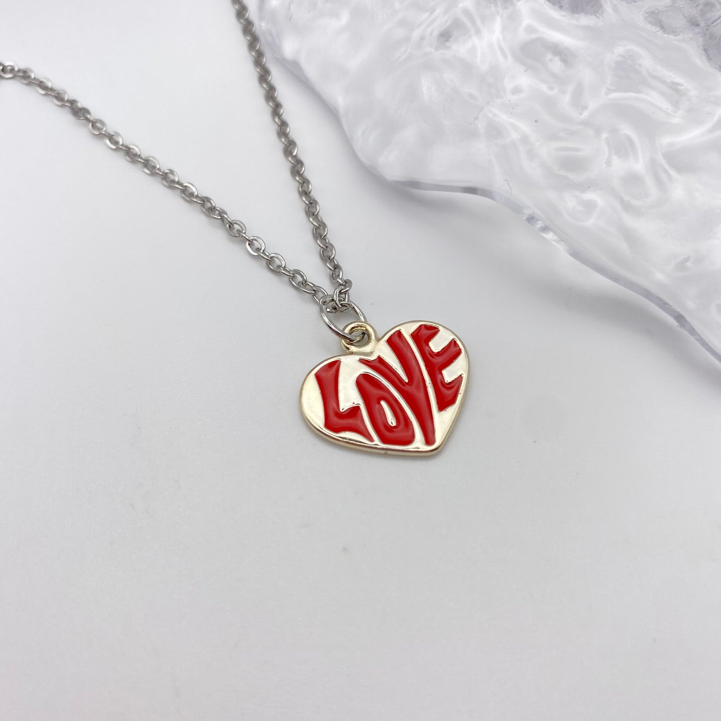 Red Love Heart Necklace