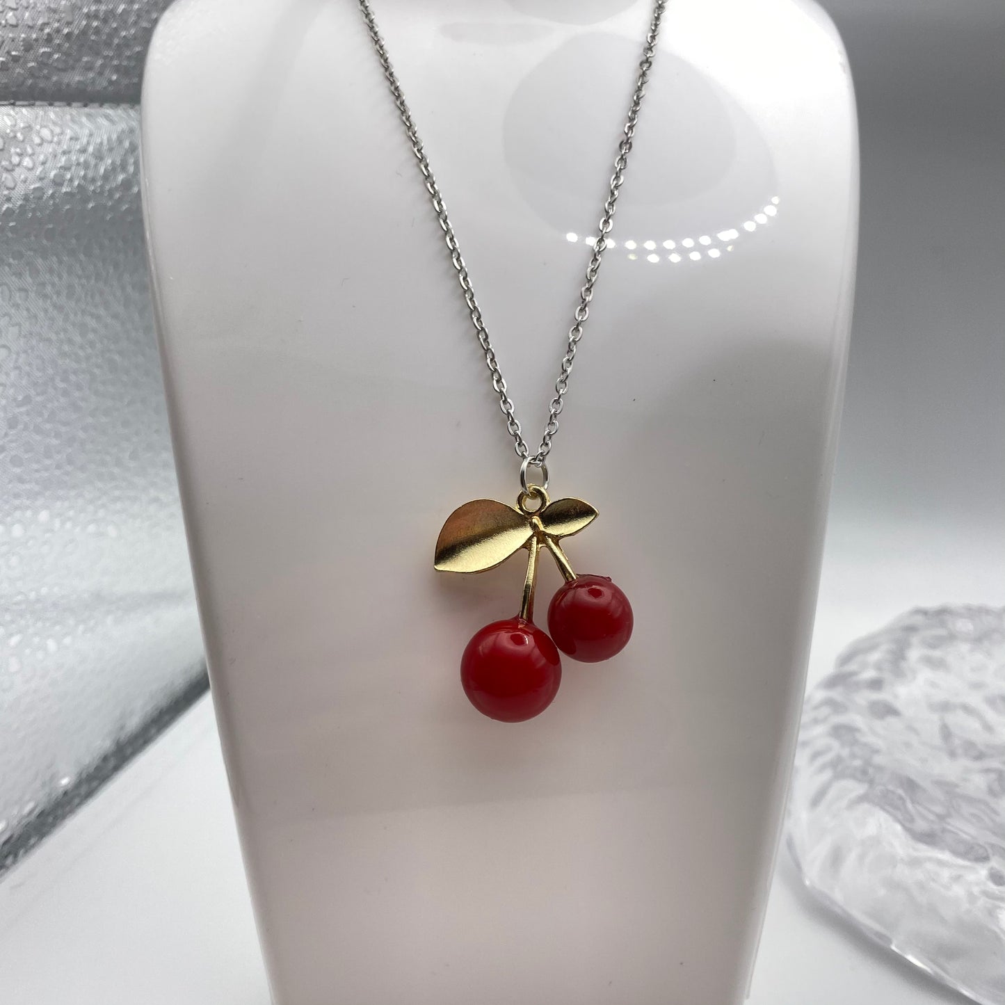Gold Cherry Necklace