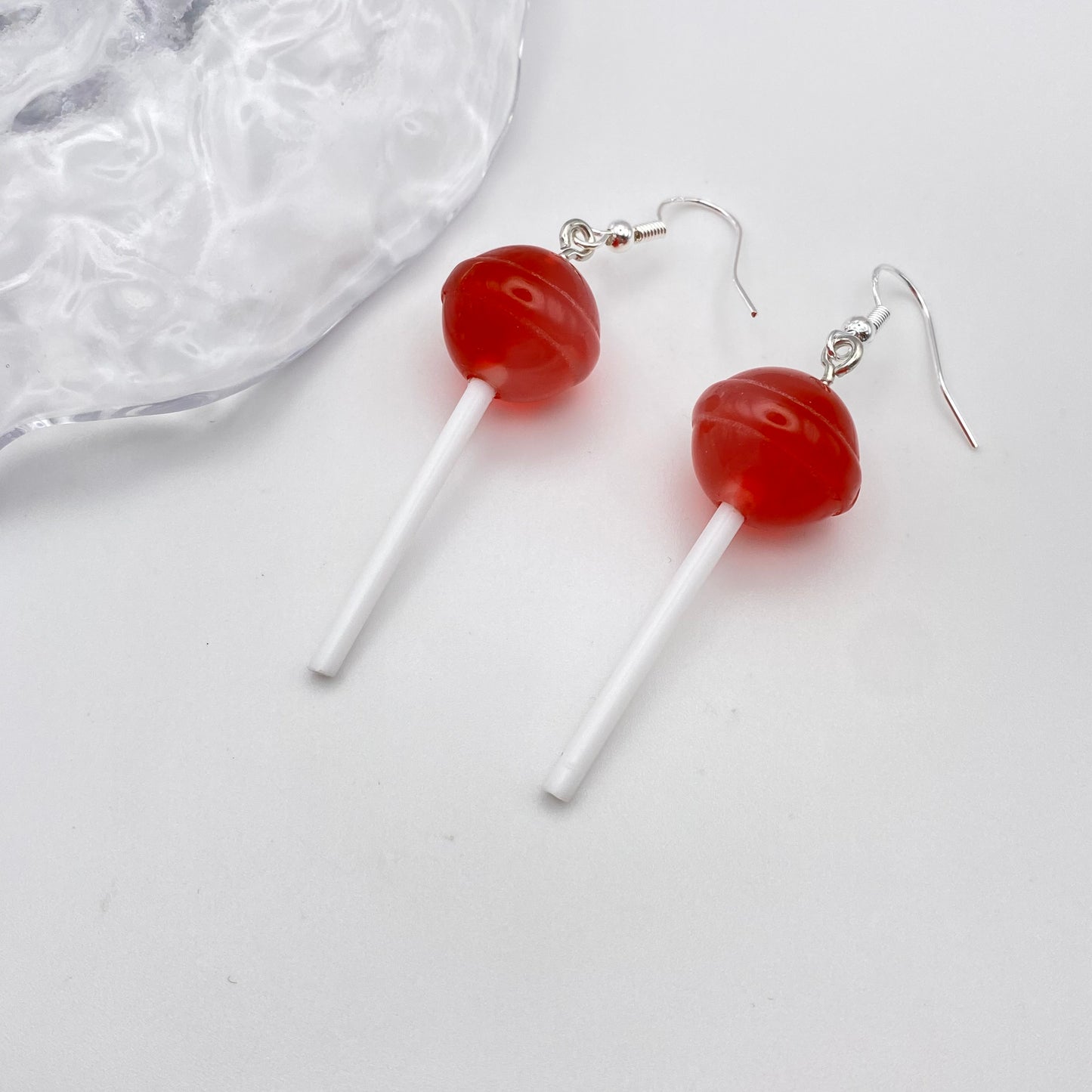 Red Lollipop Earrings