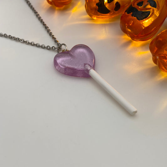 Purple Lollipop Necklace