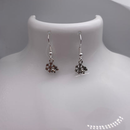 Small Snowflake Reindeer Earrings