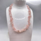 Pink Rose Quartz Crystal Necklace