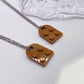 Light Brown Matching Lego Heart Necklace