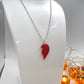 Matching Red Broken Heart Necklaces