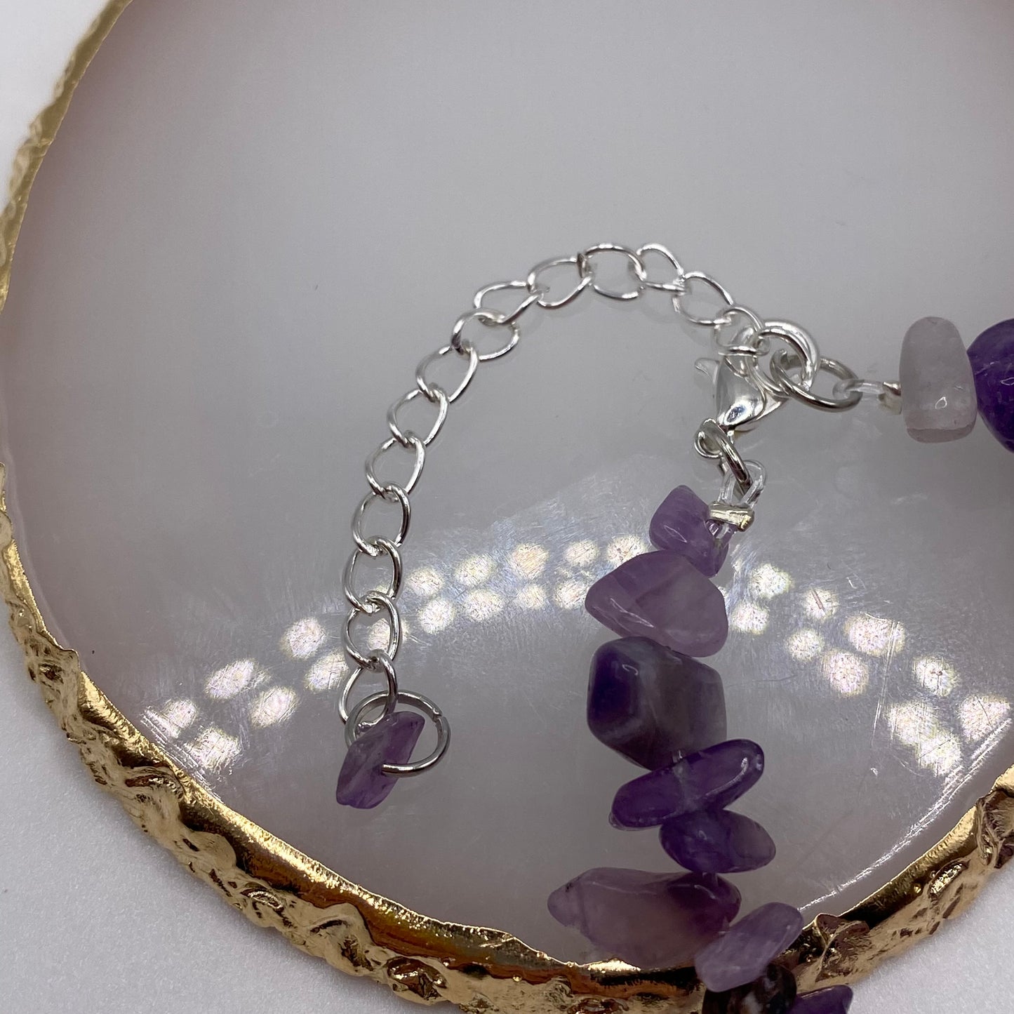 Purple Amethyst Crystal Bracelet
