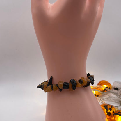 Orange and Black Crystal Bracelet