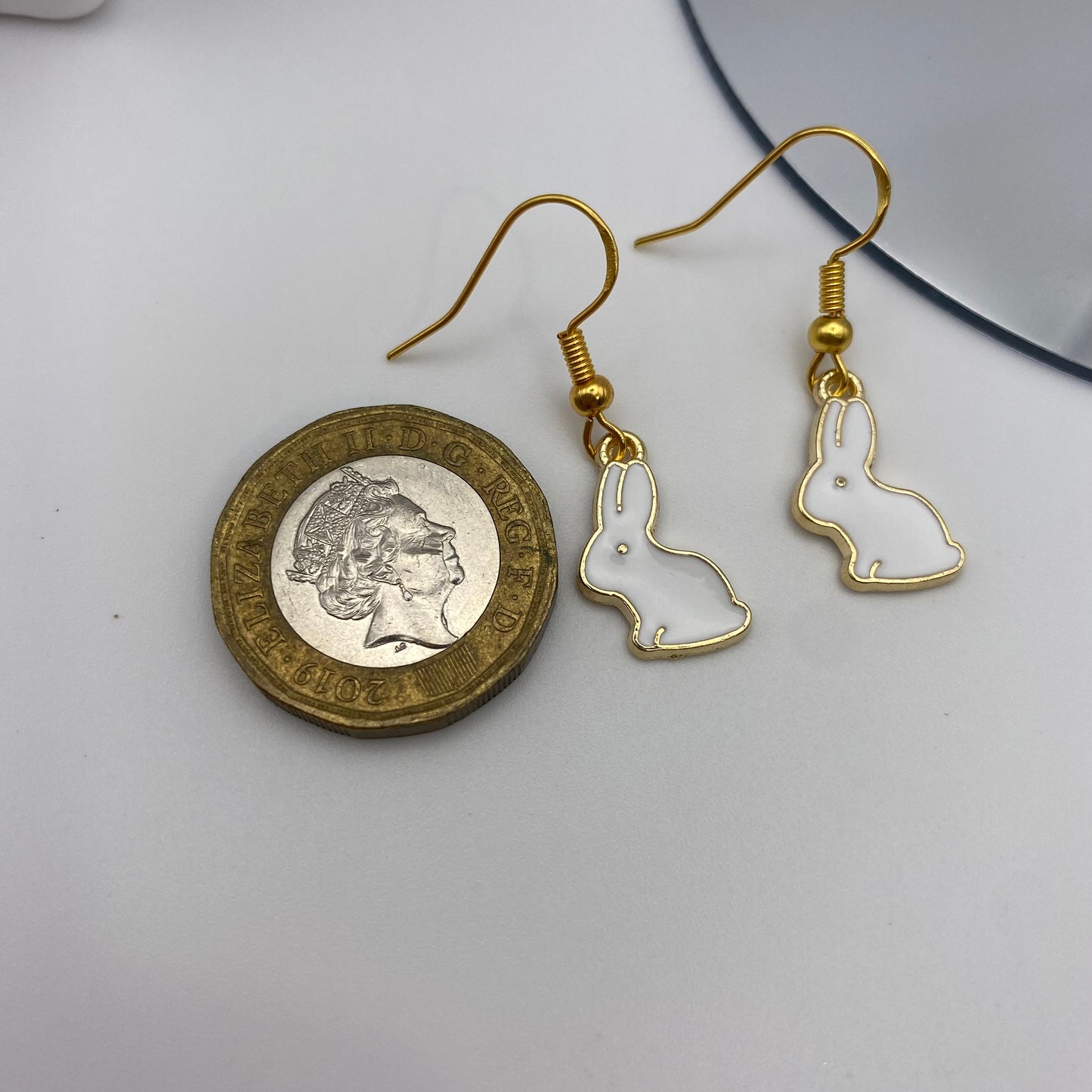 Small Gold Bunny Rabbit Earrings