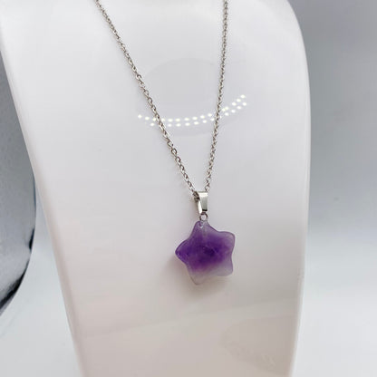 Amethyst Star Pendant Necklace