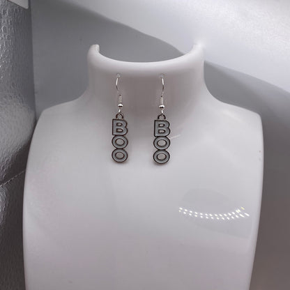 Boo Slogan Earrings