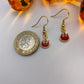 Small Red Fire Flame Earrings