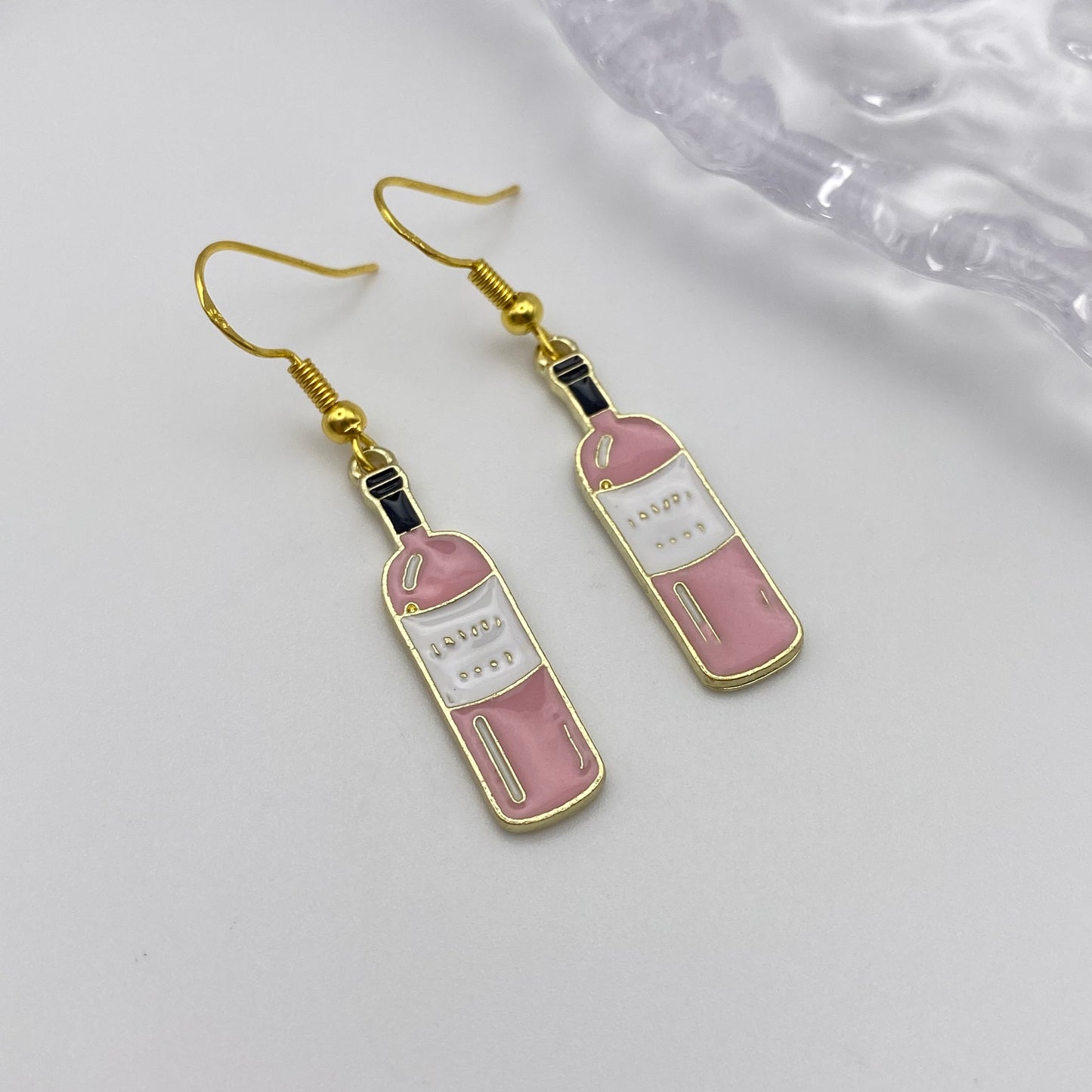 Pink Wine Earrings