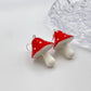 Big Red Mushroom Earrings