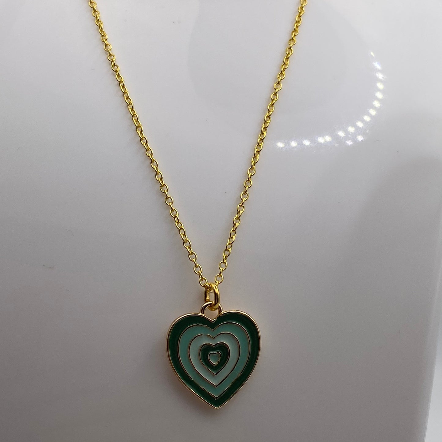 Groovy Green Heart Necklace