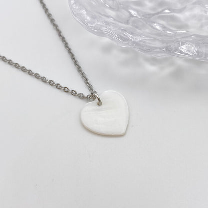 Mother of Pearl Shell Heart Necklace