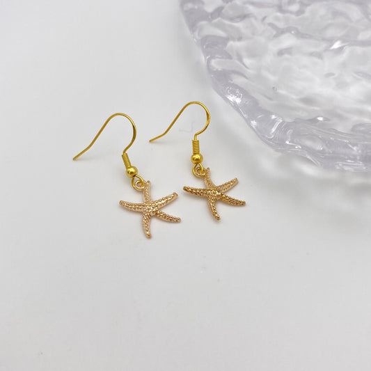 Gold Starfish Earrings