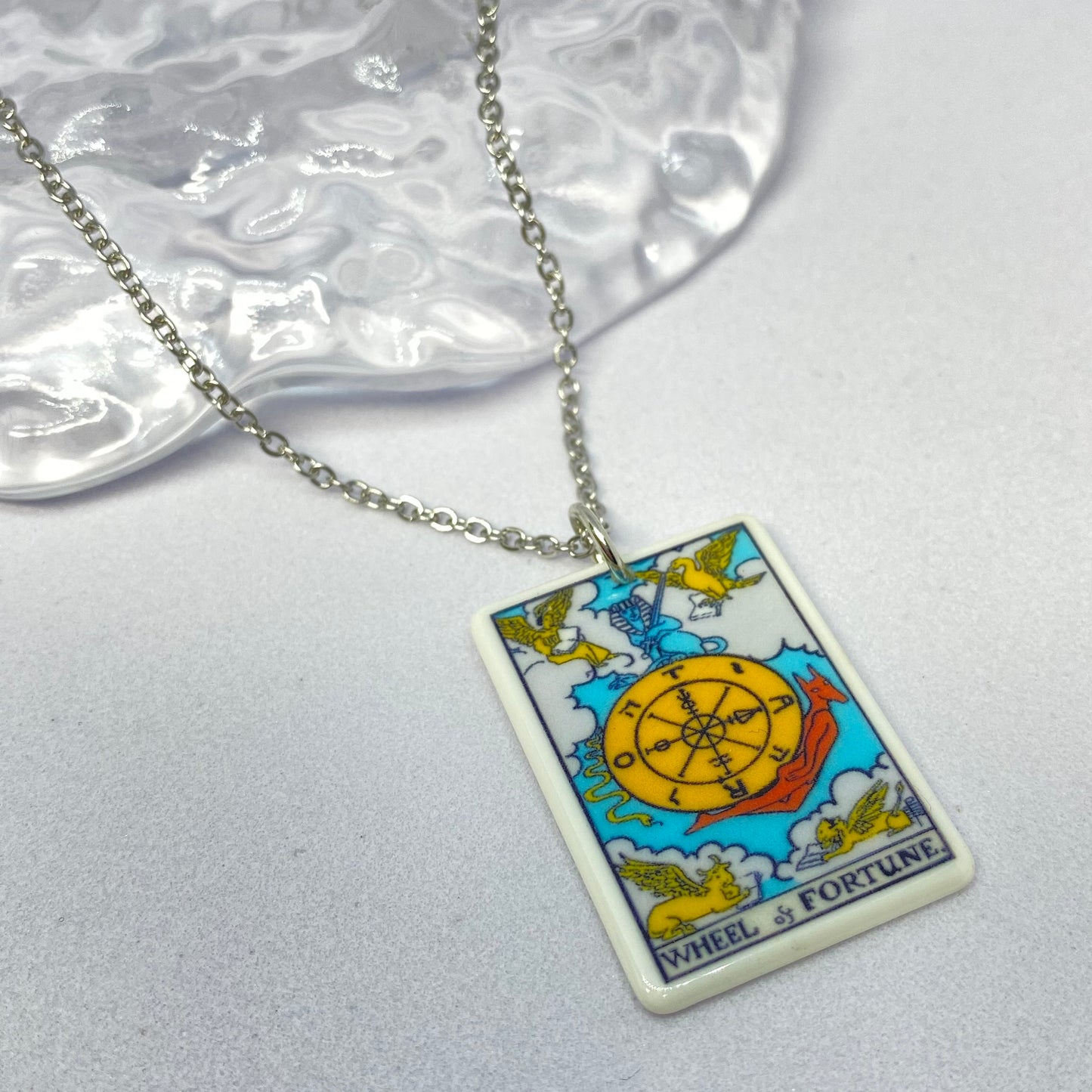 The Wheel Of Fortune Tarot Card Necklace