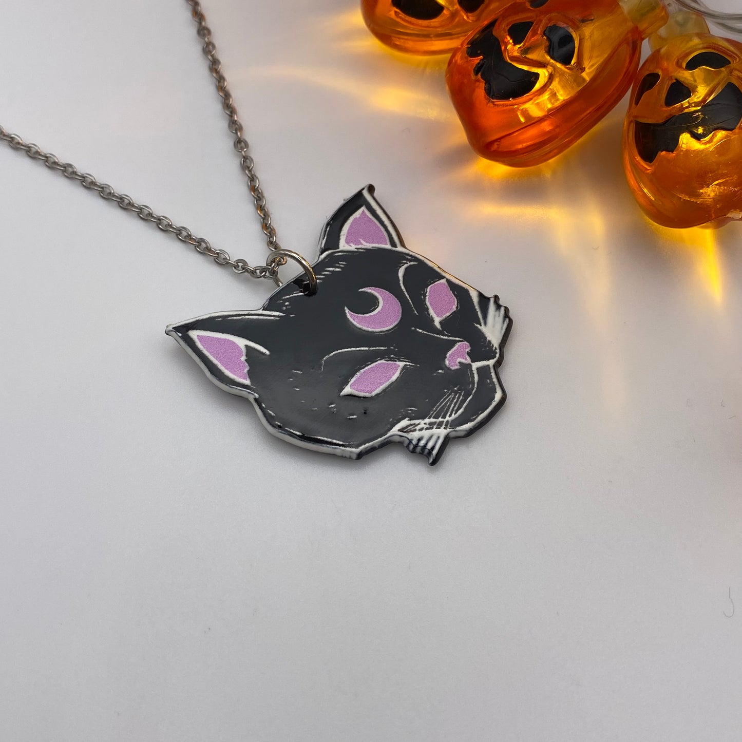 Black Spiritual Cat Necklace