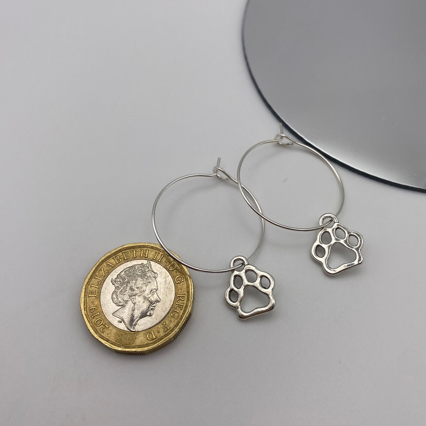 Paw Print Hoop Earrings