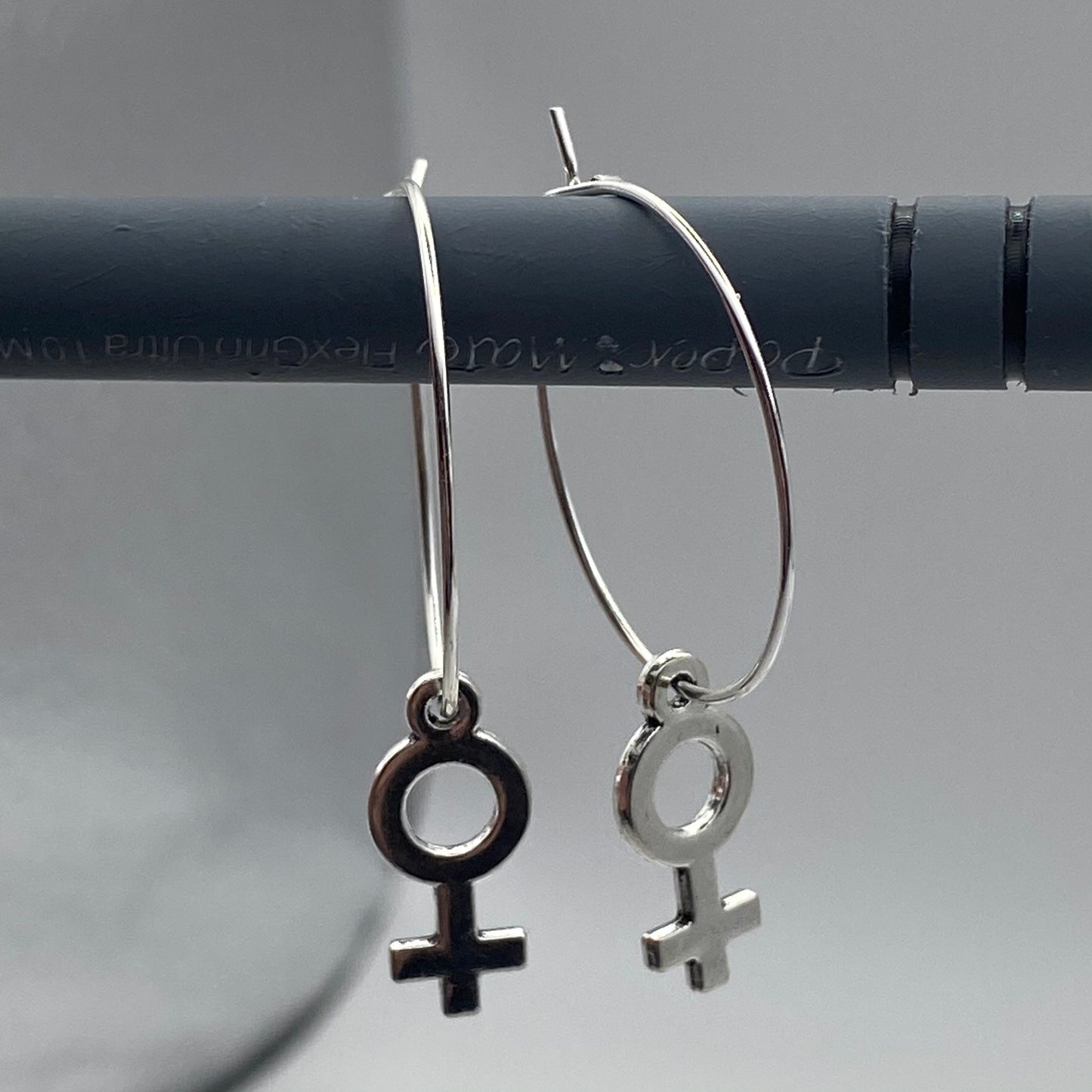 Female Symbol Hoop Earrings