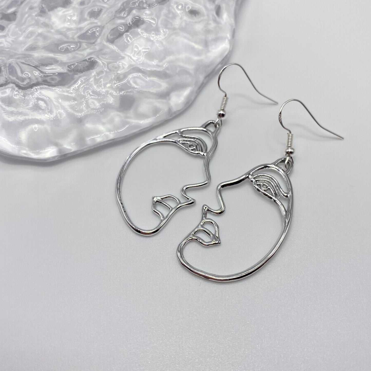 Abstract Side Face Earrings