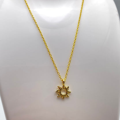 Small Gold Sun Necklace