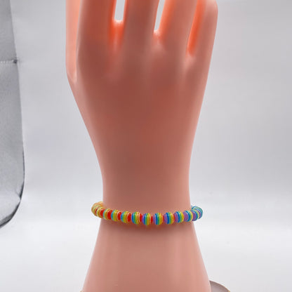 Round Rainbow Beads Bracelet