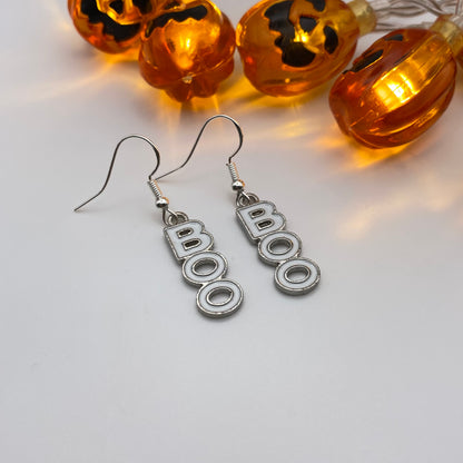 Boo Slogan Earrings