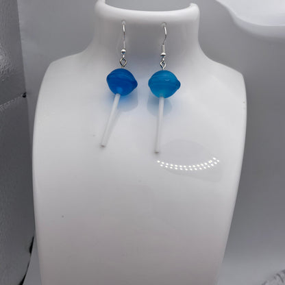 Blue Lollipop Earrings