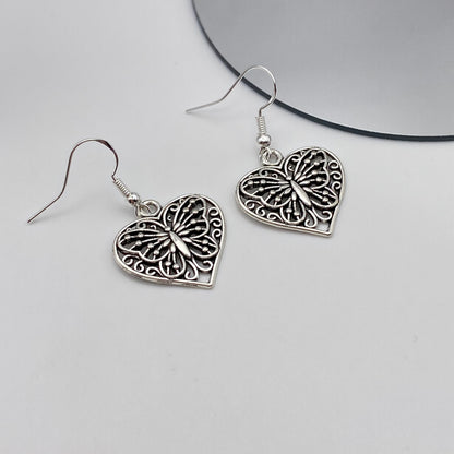 Butterfly Heart Earrings