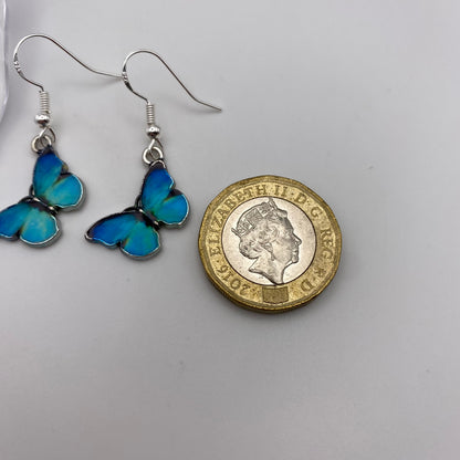 Blue Butterfly Earrings