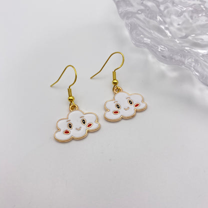 Cartoon Gold Cloud Earrings