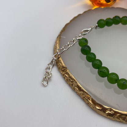 Round Green Pumpkin Crystal Bracelet