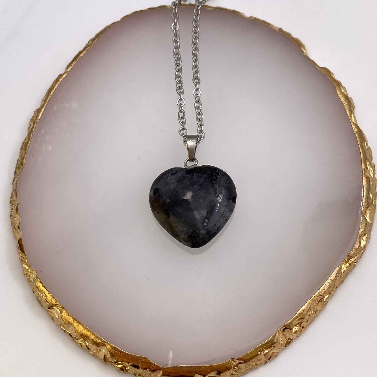 Labradorite Pendant Heart Necklace
