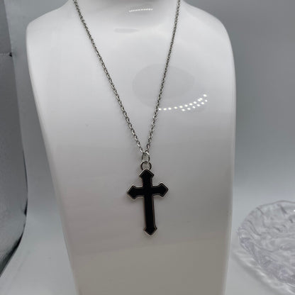 Black Cross Necklace