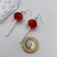 Red Lollipop Earrings