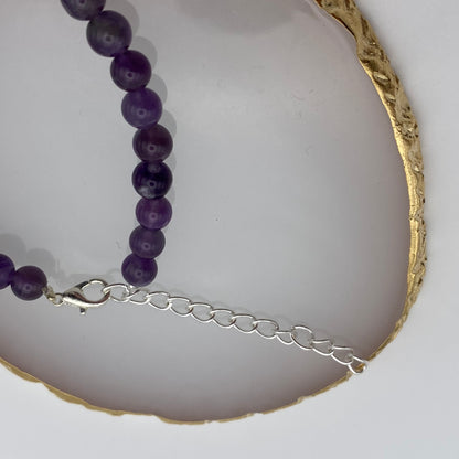 Round Amethyst Crystal Bracelet