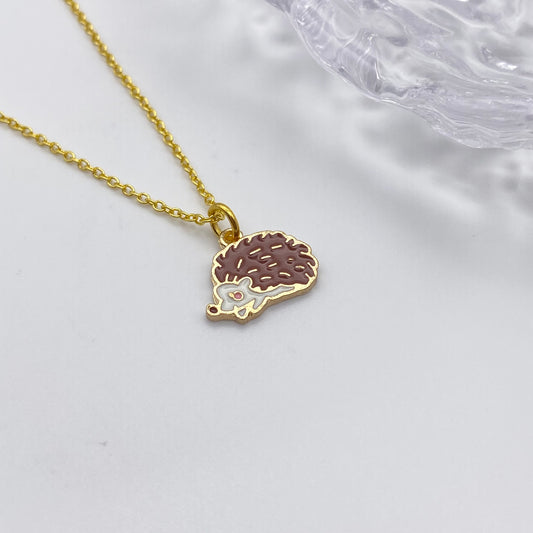 Gold Hedgehog Necklace