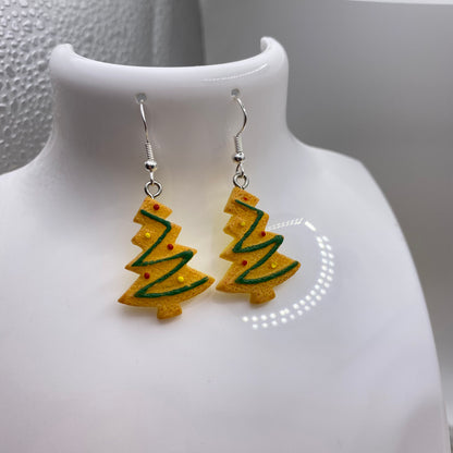 Gingerbread Tree Earrings