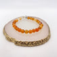 Round Orange Carnelian Crystal Bracelet