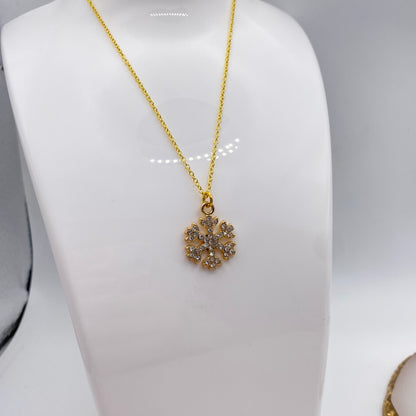 Gold Snowflake Necklace