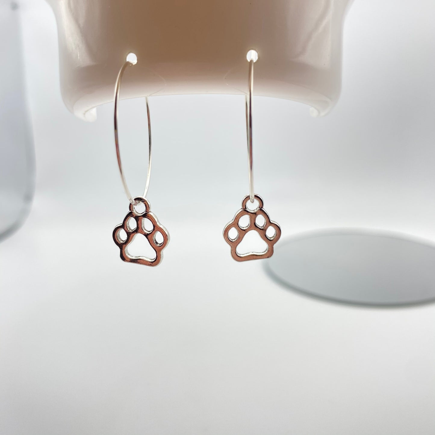 Paw Print Hoop Earrings